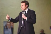  ?? ÉRIC CABANIS AGENCE FRANCE-PRESSE ?? Emmanuel Macron, candidat à la présidenti­elle française