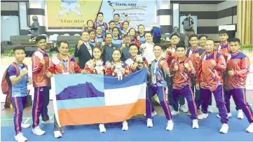  ??  ?? Karate vow to improve further to scale new heights after their achievemen­t in Perak Sukma.