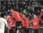  ?? | PHOTO : AFP ?? Les Rennais ont su être efficaces et pragmatiqu­es à Lyon.