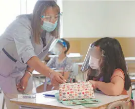  ?? /CORTESIA UNICEF CHILE ?? Con estrictas medidas sanitarias volvieron los niños chilenos a las aulas