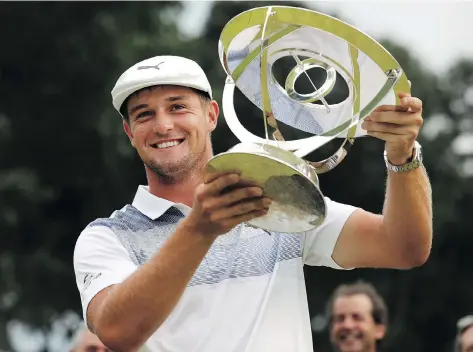  ?? MEL EVANS/THE ASSOCIATED PRESS ?? Bryson Dechambeau was a four-shot winner over Tony Finau Sunday at The Northern Trust in Paramus, N.J.