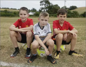  ??  ?? Cousins Matthew, Rory and Callum Britton.