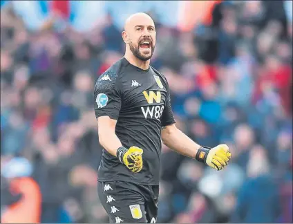  ?? FOTO: ASTON VILLA ?? Pepe Reina, guardameta de un Aston Villa al que llegó en el mercado de invierno