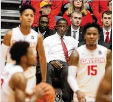  ?? DAVID JABLONSKI / STAFF ?? Dayton coach Anthony Grant watches the Flyers’ exhibition game Saturday against Ohio Dominican at UD Arena. UD’s first regular-season game is Friday against Ball State.