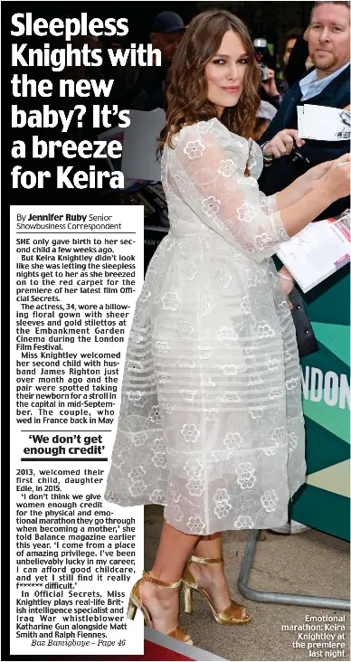 Sleepless Knights with the new baby It s a breeze for Keira PressReader