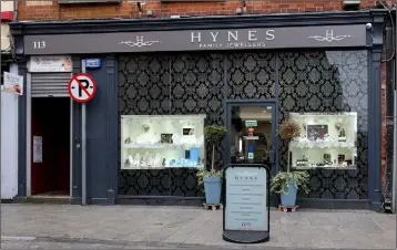  ??  ?? Hynes’ Family Jewellers on North Main Street closed over the weekend.