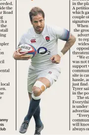  ??  ?? Old boy: England’s Danny Cipriani has thrown his support behind the club