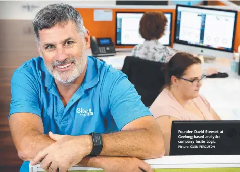  ?? Picture: GLEN FERGUSON ?? Founder David Stewart at Geelong-based analytics company Insite Logic.