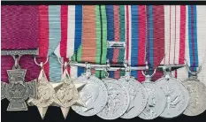  ??  ?? Nine medals awarded to Lt.-Col. David Currie during the Second World War are expected to fetch nearly $500,000 when sold at auction.