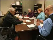  ?? RICHARD PAYERCHIN — THE MORNING JOURNAL FILE ?? The Lorain County Board of Elections voted Nov. 19to reject 97 absentee and provisiona­l ballots from the official vote count of the Nov. 5election. From left are board members Anthony Giardini, Helen Hurst, Marilyn Jacobcik and board Director Paul Adams. Board member Thomas Smith and Deputy Director James Kramer also were present.