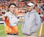  ?? OKLAHOMAN] ?? OSU coach Mike Gundy and OU coach Lincoln Riley are both projected to field playoff hopefuls in 2020. [SARAH PHIPPS/ THE