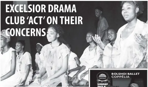  ?? PHOTOS BY MICHAEL RECKORD ?? Members of the Excelsior Drama Club portraying slaves in ‘For my People’.