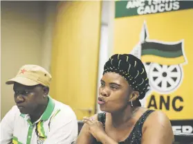  ??  ?? CRITICAL. ANC councillor Sephiwe Montlha, left, and Jane Makgatho discuss the Rooiwal Waste Water Treatment Plant.