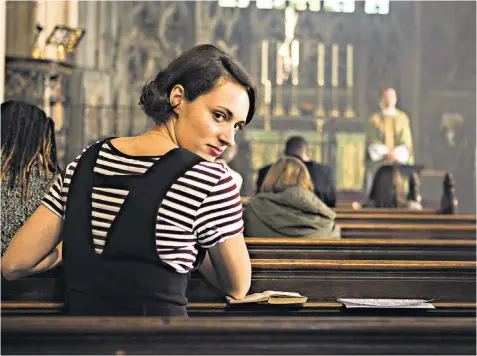  ??  ?? Sealed with a kiss: Fleabag (Phoebe Waller-bridge) is kissed by The Priest (Andrew Scott), left, during confession