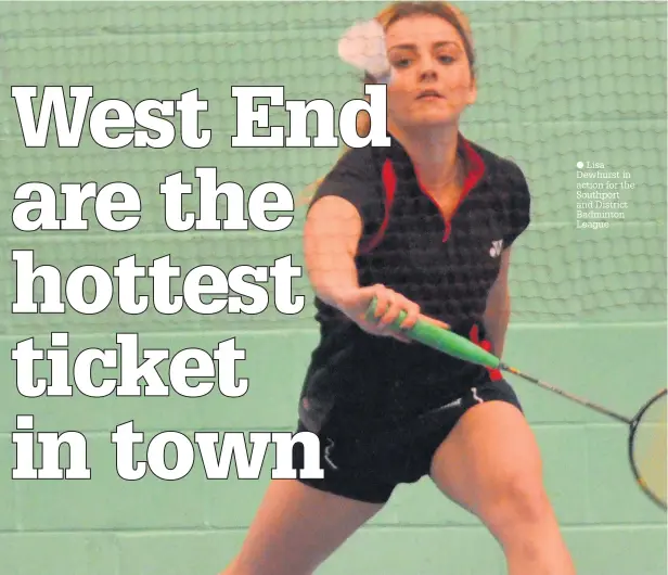  ??  ?? Lisa Dewhurst in action for the Southport and District Badminton League