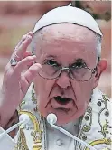  ?? Foto: AP ?? En su mensaje de Pascua, el Papa habló sobre el covid y las guerras.