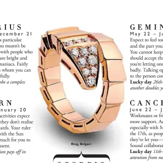  ??  ?? Ring, Bvlgari