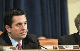  ?? REX SHUTTERSTO­CK / ZUMA PRESS / TNS ?? The memo was written by staff working with Rep. Devin Nunes, who chairs the House Intelligen­ce Committee (here in 2017). The document is the result of Nunes probing how the Department of Justice handled the Russia investigat­ion.