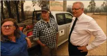  ??  ?? Scott Morrison, right, has been criticised for response to wildfires