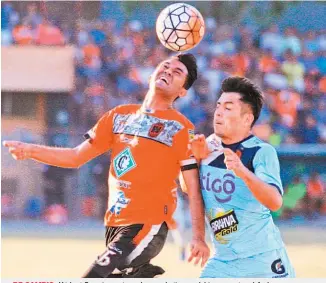  ??  ?? DE CAMBIO. Hérbert Sosa ingresó en el segundo tiempo del juego contra el Audaz.