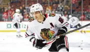  ?? NOAH K. MURRAY / ASSOCIATED PRESS ?? Blackhawks star right winger Patrick Kane left the team ahead of Saturday night’s game against the Sharks and returned to Chicago, igniting speculatio­n of a possible trade to the Rangers.