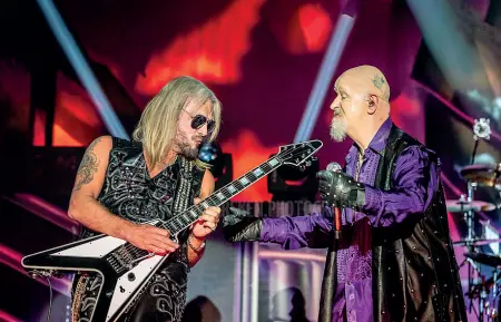  ??  ?? Mito
I Judas Priest in concerto: erano tra le star attese di Rock The Castle