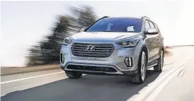 ?? Hyundai photos ?? The Hyundai Santa Fe lineup dramatical­ly improves for the 2017 model year. The improvemen­ts span everything from fresh exterior design and LED lighting signatures to additional infotainme­nt, convenienc­e and safety technologi­es and new Drive Mode...