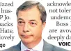  ??  ?? CLIMBDOWN Nigel Farage