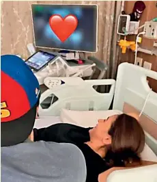  ?? ?? Alia Bhatt sharing a photo from their ultrasound appointmen­t