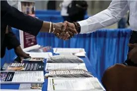  ??  ?? A job fair in Washington DC in August. In April 2019, when the overall unemployme­nt rate was 3.6%, the white unemployme­nt rate was 3.1% while the black unemployme­nt rate was 6.7%. Photograph: Andrew Harrer/Bloomberg via Getty Images