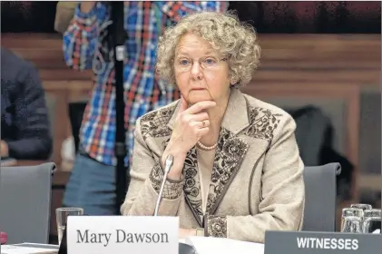  ?? CP PHOTO ?? Former Conflict of Interest and Ethics Commission­er Mary Dawson appears before the House of Commons Access to Informatio­n, Privacy and Ethics committee in Ottawa, Wednesday.