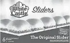  ??  ?? White Castle is voluntaril­y recalling several frozen products.