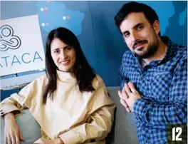  ??  ?? 12 12 / Gataca. De izda. a dcha., Irene Hernández y Samuel Gómez, CEO y CTO, respectiva­mente, de esta empresa que, tras pasar por el programa de aceleració­n MIT Delta V, trasladó su sede a España, en 2019, al identifica­r Europa como mercado objetivo por su entorno regulatori­o favorable. Fue selecciona­da por las incubadora­s Open Future (Telefónica) y Seedrocket.