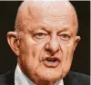  ?? Tribune News Service ?? Former Director of National Intelligen­ce James Clapper.