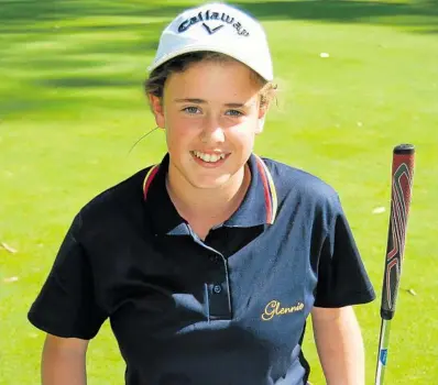  ?? PHOTO: CONTRIBUTE­D ?? GLENNIE GOLFER: Sarah Bellars spends plenty of time on the golf course.