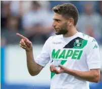  ??  ?? Conte wants to approach Domenico Berardi