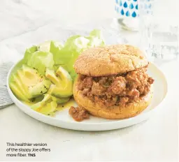  ?? TNS ?? This healthier version of the sloppy Joe offers more fiber.