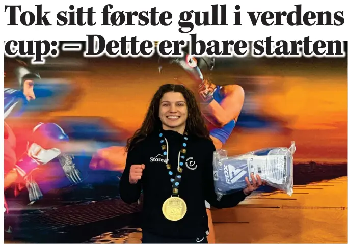  ?? FOTO: PRIVAT ?? GULL: Oliva Braastad tok sitt første gull i World Cup.