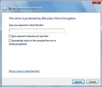  ??  ?? When you plug a BitLocker encrypted drive into a Windows PC and try to access it, you’ll be prompted to enter the password.