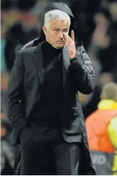  ?? Picture: Oli SCARFF / AFP ?? MUST WIN: Manchester United’s Jose Mourinho knows that his position as manager is under threat after his latest defeat, this time to Juventus on Tuesday.