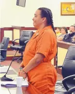  ?? CLARA GARCIA/VALENCIA COUNTY NEWS-BULLETIN ?? Loretta Villalobos is sentenced to 21 years Thursday for her part in the death of Alex Madrid, 12, three years ago.