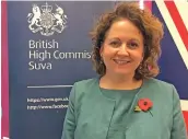  ??  ?? British High Commission­er to Fiji Melanie Hopkins.