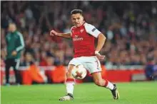  ?? Reuters ?? Arsenal’s Alexis Sanchez in action against FC Koln at the Emirates Stadium, London, on Thursday.