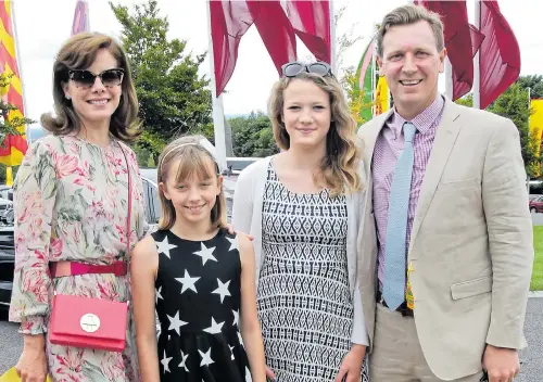  ??  ?? Darcey Bussell said her daughters Zoe and Phoebe, pictured in 2016 with her husband Angus Forbes, benefited from extra PE