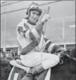  ??  ?? Oshawa’s Sandy Hawley, a two-time winner of the Lou Marsh Award as Canada’a top athlete and member of the Canadian Sports Hall of Fame and the Canadian Horse Racing Hall of Fame, became the first jockey to ever win 500 races in one year, 44 years ago...