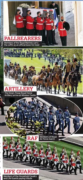  ??  ?? RAF
Members of Royal Air Force march