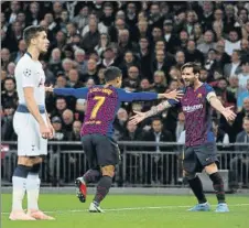  ?? FOTO: PEP MORATA ?? Coutinho abrió el marcador el miércoles ante el Tottenham