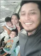  ??  ?? JOSE Demar Fuentes, right, and Olivia Caceres sought asylum. Their infant son Mateo was taken to a facility in Texas.