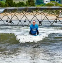  ??  ?? RIGHTSurf Snowdonia’s exhilarati­ng 36 waves an hour onslaught would be enough to make you whoop and holler too
