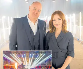  ??  ?? Angela Scanlon and Dara O’Briain are reviving Robot Wars for a new generation of fans